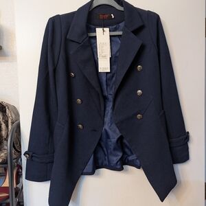 Navy Double-Breasted Women's Blazer